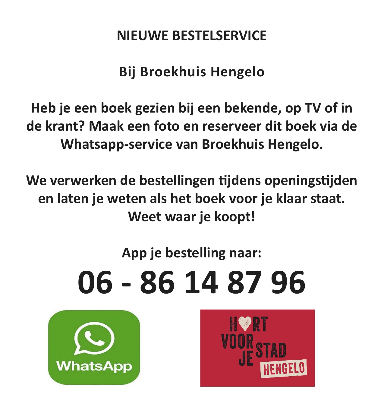 BROEKHUIS HENGELO RESERVEERAPP: NIEUWE BESTELSERVICE