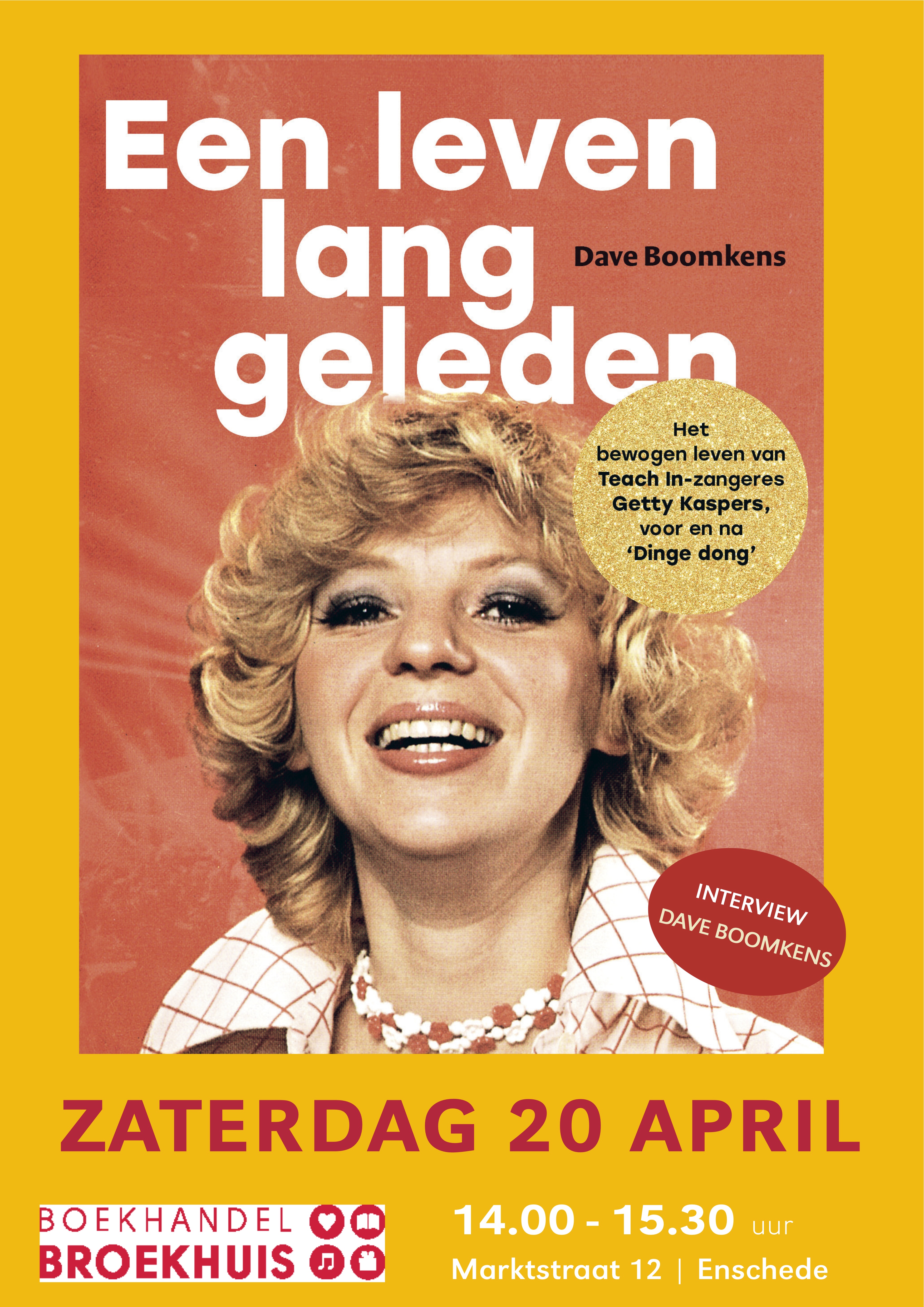 Interview met Getty 'Dinge dong' Kaspers op 20 april bij Broekhuis Enschede