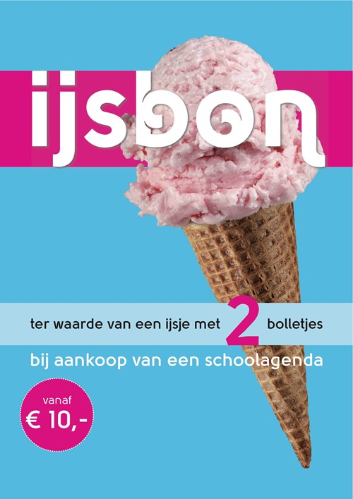 Ijsbon bij aankoop agenda bij Broekhuis