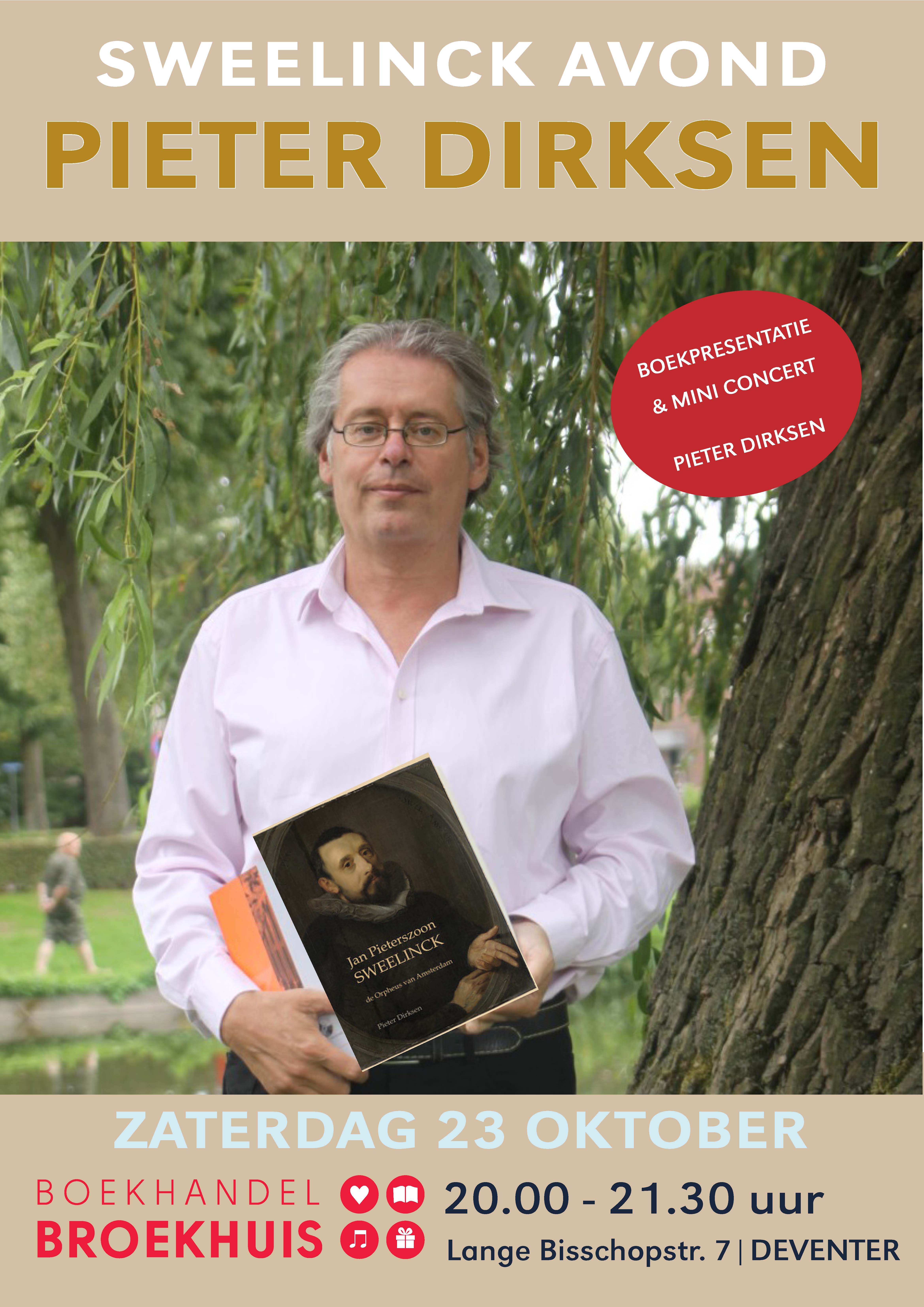 Miniconcert en boekpresentatie Pieter Dirksen / Sweelinck op 23 oktober