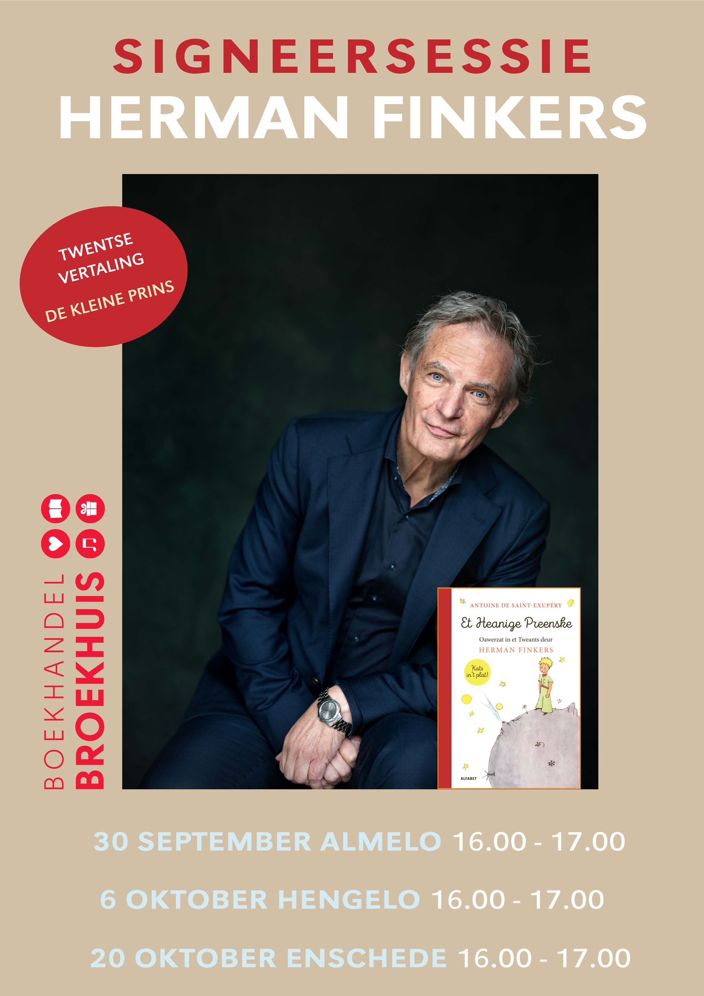 Signeersessie Herman Finkers in Broekhuis Almelo