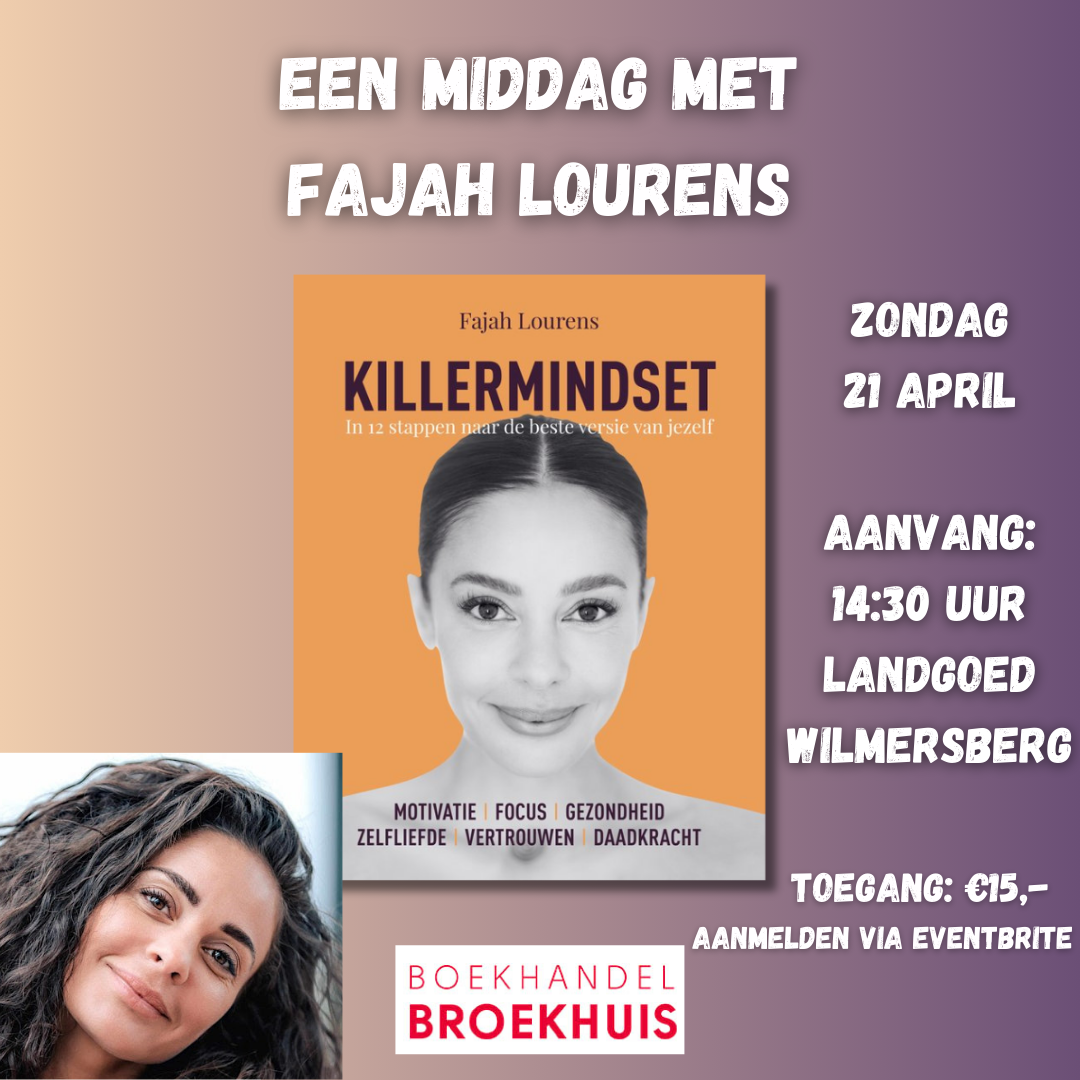Een middag met Fajah Lourens op zondag 21 april in Oldenzaal