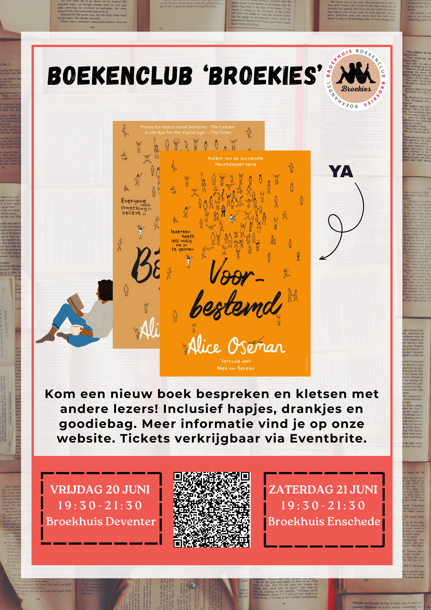 Broekies leest ‘I was born for this' (of ‘Voorbestemd’) van Alice Oseman, de auteur van Heartstopper op 21 juni 